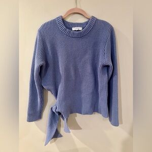 5/$25!! Cashmere/Cotton Blend Milly Ribbed Knit Sweater in Soft Blue
